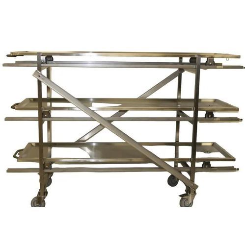Rack di stoccaggio per barelle mortuarie - EIHF-ISOFROID - con rotelle / in acciaio inossidabile