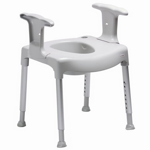 Rialzo per WC con braccioli - 81702020 - Etac - ad altezza regolabile / con coperchio / antiscivolo