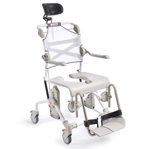 Sedia da doccia con braccioli - 80229410 - Etac - con schienale alto / mobile / con apertura igienica