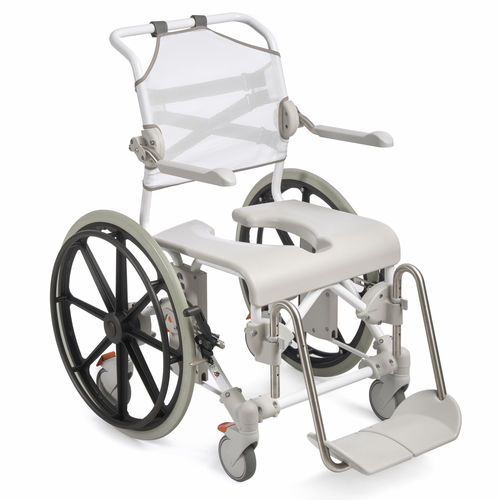Sedia da doccia con braccioli - 80229402 - Etac - con schienale / con rotelle / con apertura igienica