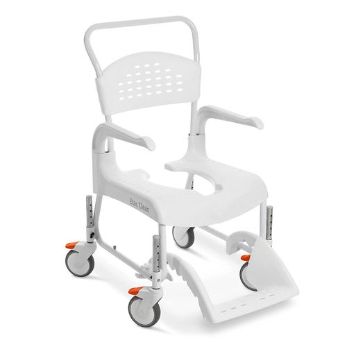 Sedia da doccia con braccioli - Clean  - Etac - con schienale / con rotelle / con apertura igienica