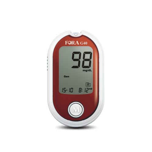 Glucometro GDH-FAD - Comfort check  - ForaCare Suisse AG - per ospedali / con penna pungidito / senza codice