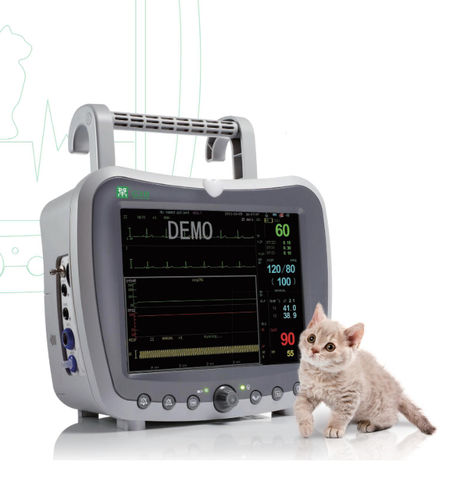Monitor multiparametrico portatile - G3H-Vet - General Meditech - compatto / ECG / RESP