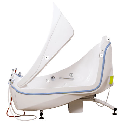 Vasca da bagno ospedaliera elettrica - RELAX - Georg Krämer Ges - con sportello / con seduta da bagno