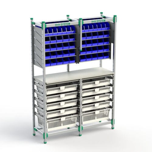 Mensola multifunzione - FlexShelf - H+H SYSTEM GmbH - in alluminio / a muro / modulare
