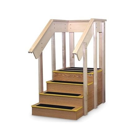 Scale per riabilitazione diritta tipo ponte - 1567 - Hausmann - con 2 corrimani
