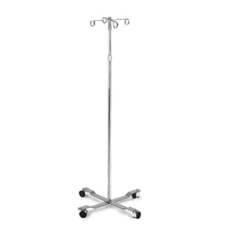 Asta portaflebo con rotelle - 2188 - Hausmann - 4 ganci
