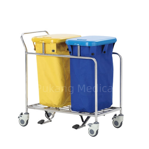Carrello medico - F-31 - Hebei Pukang Medical Instruments - per uso generale / portarifiuti / di pulizia