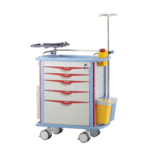 Carrello medico - F-46 - Hebei Pukang Medical Instruments - di emergenza / per uso generale / per defibrillatore