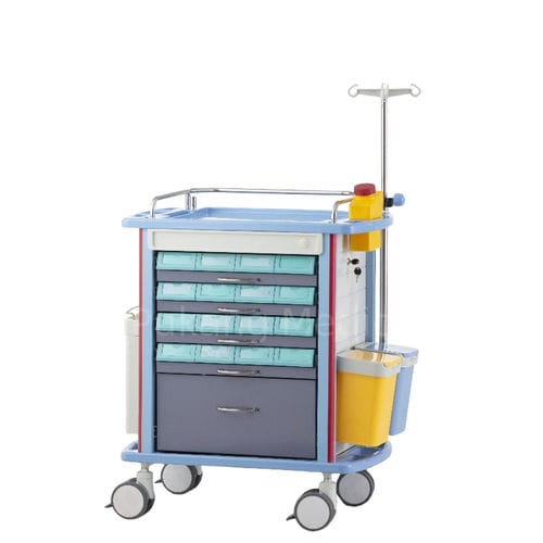 Carrello medico - F-50 - Hebei Pukang Medical Instruments - per farmaci / di distribuzione di farmaci / di trasporto