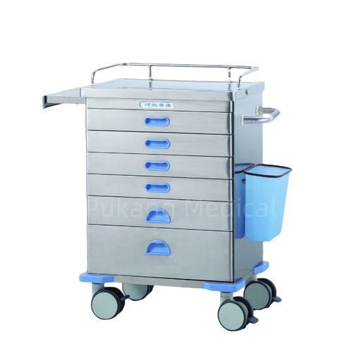 Carrello medico - F-62 - Hebei Pukang Medical Instruments - per anestesia / per farmaci / multifunzione