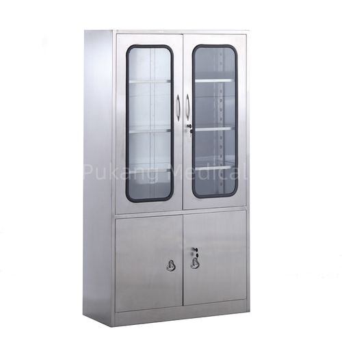 Armadio per ospedale - G-9 - Hebei Pukang Medical Instruments - con ripiano / con sportello / in acciaio inossidabile