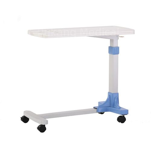 Tavolino servitore ad altezza regolabile - T-33 - Hebei Pukang Medical Instruments - con rotelle / ad azionamento manuale