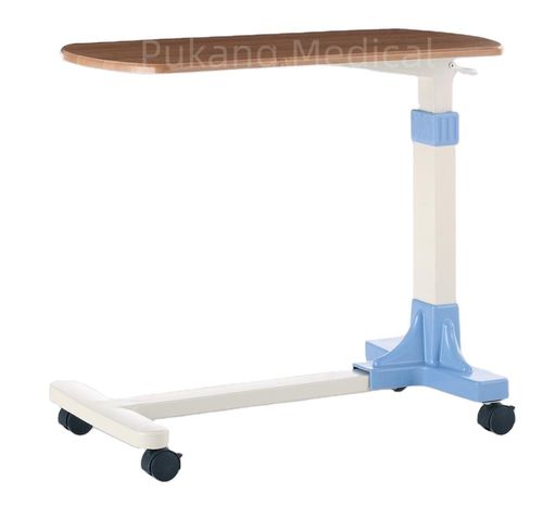 Tavolino servitore ad altezza regolabile - T-32 - Hebei Pukang Medical Instruments - con rotelle / ad azionamento manuale