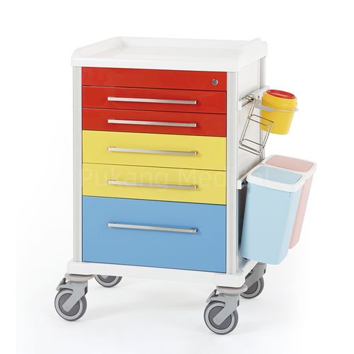Carrello medico - F-60 - Hebei Pukang Medical Instruments - per anestesia / per uso generale / di trasporto