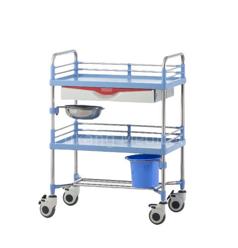 Carrello medico - F-16 - Hebei Pukang Medical Instruments - per uso generale / per trattamenti / portarifiuti