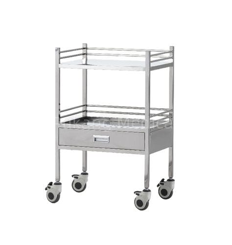 Carrello medico - F-80 - Hebei Pukang Medical Instruments - per strumenti / di trasporto / in acciaio inossidabile