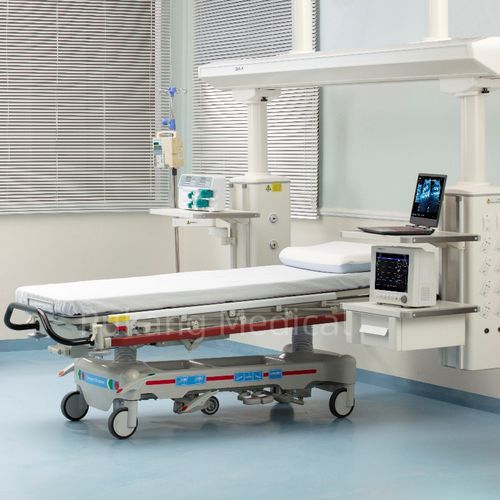 Barella con carrello di emergenza - E-8 - Hebei Pukang Medical Instruments - idraulica / Trendelenburg / anti-Trendelenburg