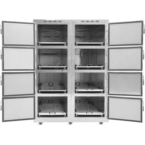 Cella mortuaria frigorifera 8 salme - SKB-7A008 - Jiangsu Saikang Medical Equipment - per barelle mortuarie / a carico frontale / per stoccaggio temporaneo