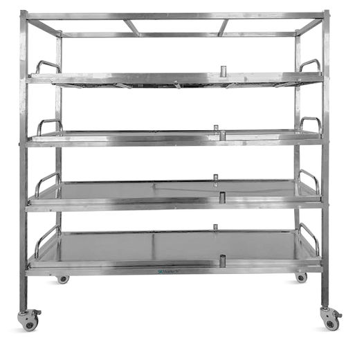 Scaffalatura 4 ripiani - SKB-7D001 - Jiangsu Saikang Medical Equipment - per stoccaggio di cadaveri / mobile / in acciaio inossidabile