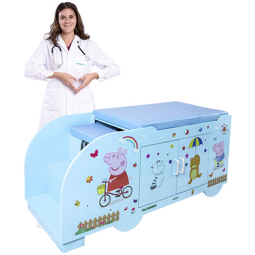 Lettino da visita pediatrico - X20 - Jiangsu Saikang Medical Equipment - manuale / ergonomico / con scomparti