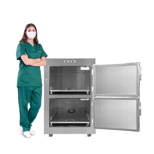 Cella mortuaria frigorifera 2 salme - SKB-7A002 - Jiangsu Saikang Medical Equipment - per barelle mortuarie / a carico frontale / per stoccaggio temporaneo