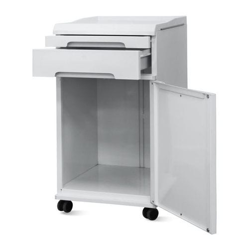 Comodino con tavolino servitore - SKS007-4 - Jiangsu Saikang Medical Equipment - con armadietto / con cassetti / con blocco