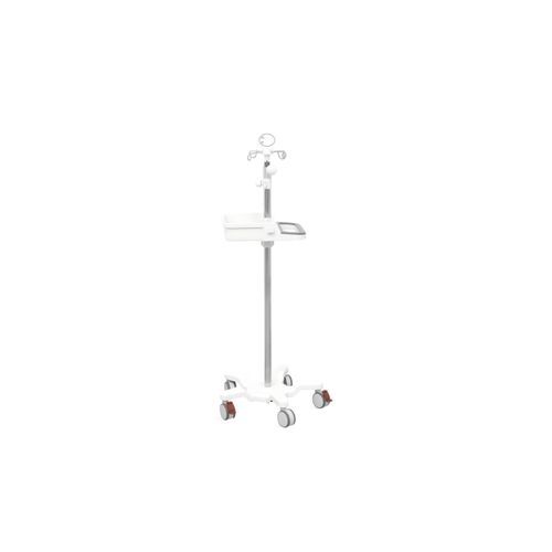 Asta portaflebo con rotelle - SKH041(18) - Jiangsu Saikang Medical Equipment - 4 ganci / in acciaio inossidabile / ad altezza regolabile