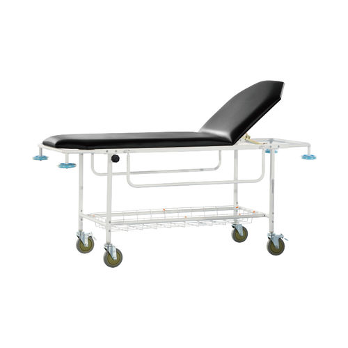 Barella con carrello da trasporto - YFTC-J2A(I) - Jiangsu Yongfa Medical Equipment Technology - manuale / con schienale regolabile / con barriere laterali