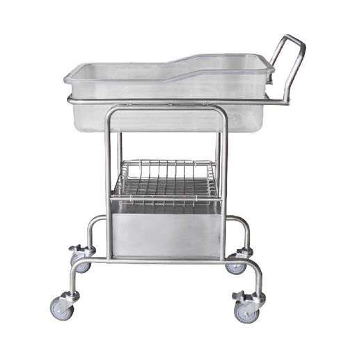 Culla pediatrica con rotelle - YFY126L - Jiangsu Yongfa Medical Equipment Technology - ad altezza fissa / con scomparti / in acciaio inossidabile