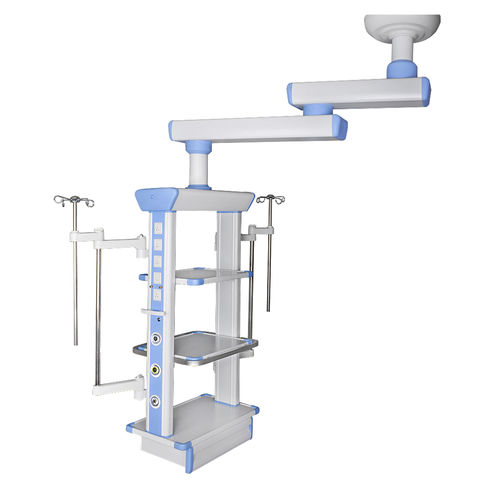 Braccio di distribuzione a soffitto - YF-EP-02D - Jiangsu Yongfa Medical Equipment Technology - per terapia intensiva / fisso / 2 bracci
