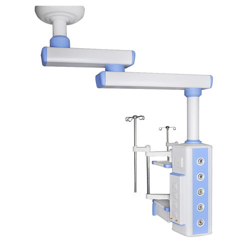 Braccio di distribuzione a soffitto - YF-SP-07D(II) - Jiangsu Yongfa Medical Equipment Technology - per sala operatoria / ad altezza regolabile / 2 bracci