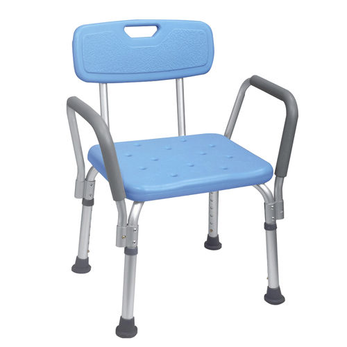 Sedia da doccia con braccioli - YF-BA01 - Jiangsu Yongfa Medical Equipment Technology - con schienale / ad altezza regolabile