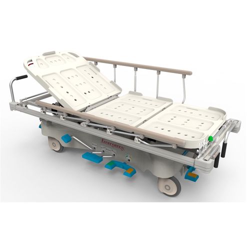 Barella con carrello da trasporto - JE-200 - Joson-Care Enterprise - di emergenza / idraulica / ad altezza regolabile