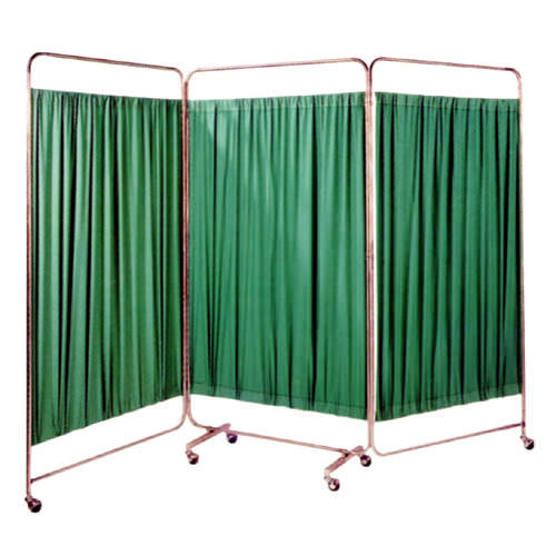 Paravento medicale con rotelle - JR-017 - Joson-Care Enterprise - 3 pannelli / con tendina