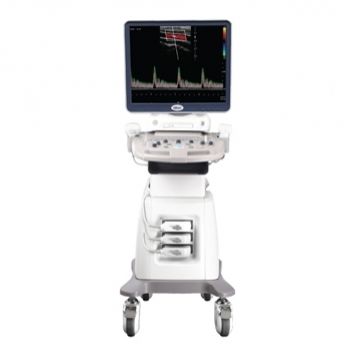 Ecografo su piattaforma - SonoRad V9  - Trivitron Healthcare - per ecografia multidisciplinare / 3D/4D / con doppler a colori