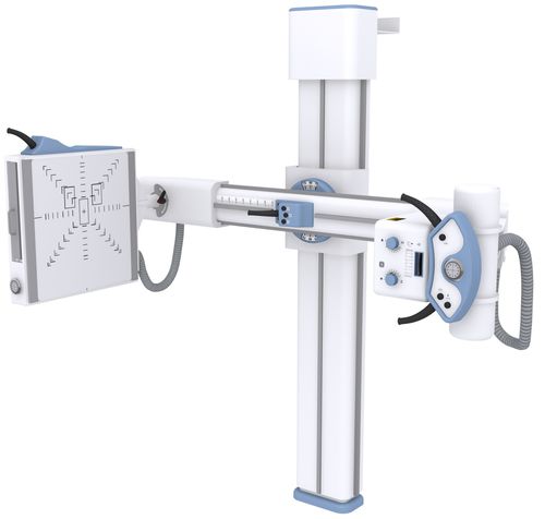 Sistema di radiografia digitale - AeroDR UXE-UX - Konica Minolta Healthcare - per radiografia multidisciplinare / senza tavolo / con braccio portatubo rotante