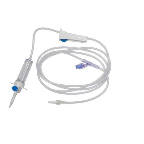 Set di infusione in polivinilcloruro (PVC) - Lars Medicare Pvt Ltd. - con connettore a Y / con rubinetto / con camera di gocciolamento