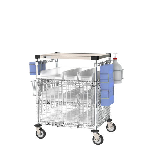 Carrello di stoccaggio - CR243033-CKST - InterMetro - in acciaio inossidabile / in metallo / con cestello