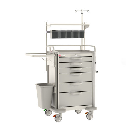 Carrello per anestesia - Basix Plus - InterMetro - in acciaio inossidabile / in alluminio / in plastica
