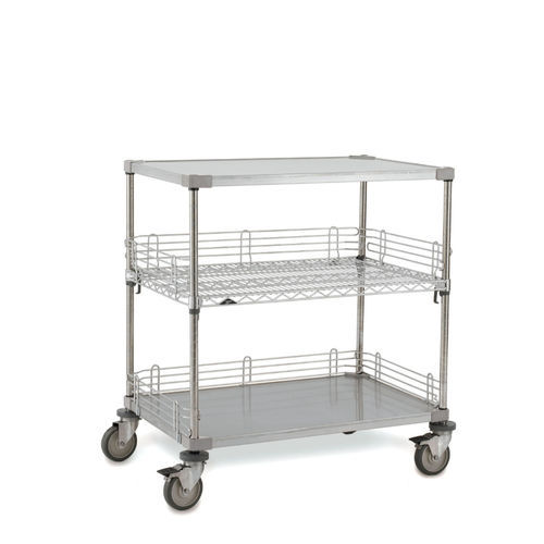 Carrello di trasporto - CASE-OL36 - InterMetro - in acciaio inossidabile / con ripiano / con struttura aperta