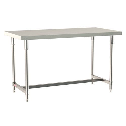 Tavolo da lavoro - TableWorx - InterMetro - mobile / in acciaio inossidabile / ad altezza regolabile