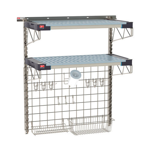 Scaffalatura 2 ripiani - SmartWall Life - InterMetro - per cestelli / da parete / antibatterica