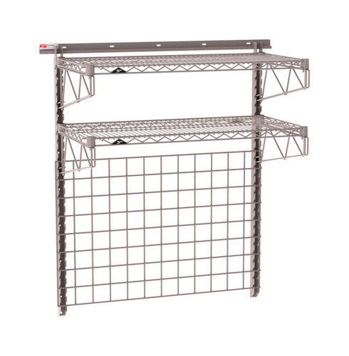 Scaffalatura 2 ripiani - Metro SmartWall - InterMetro - con griglia / da parete / antibatterica