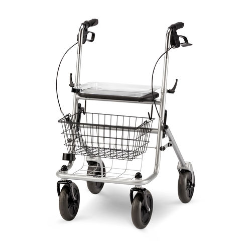 Deambulatore rollator a 4 ruote - Ideal Rollator - Meyra - con sedile / con cestello / con braccioli