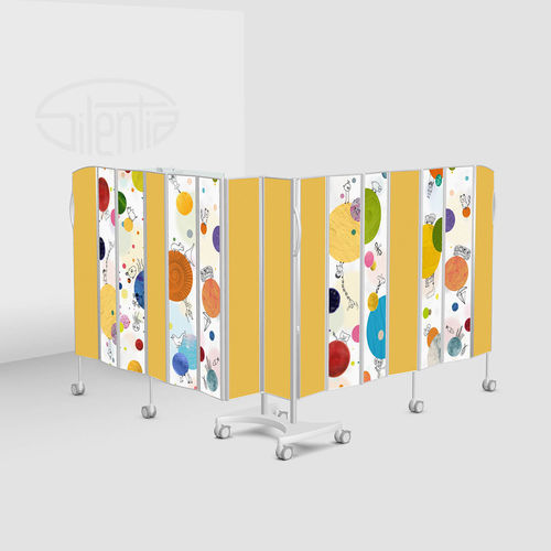 Paravento medicale mobile - Double - Silentia - pieghevole / 7 pannelli