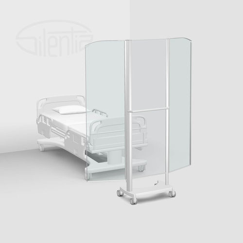 Paravento medicale portatile - ClearPanels™ - Silentia - retrattile / mobile / 3 pannelli