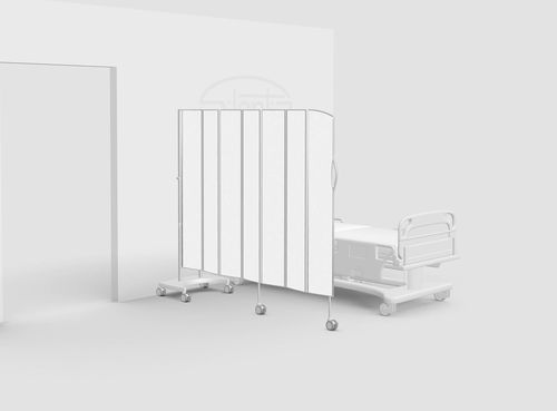 Paravento medicale mobile - 06207-W - Silentia - pieghevole / 7 pannelli