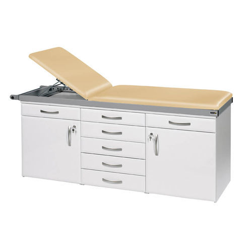 Lettino da visita manuale - Sun-CS1W - Sunflower Medical - ad altezza fissa / con scomparti / 2 sezioni