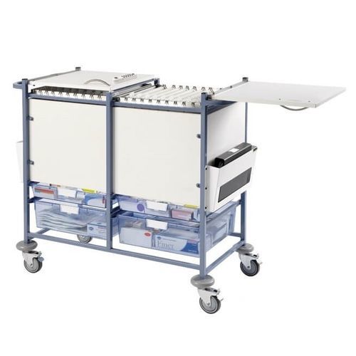 Carrello medico - Sun-MNT20-DCL - Sunflower Medical - per cartelle cliniche / di stoccaggio / in acciaio inossidabile